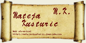 Mateja Kusturić vizit kartica